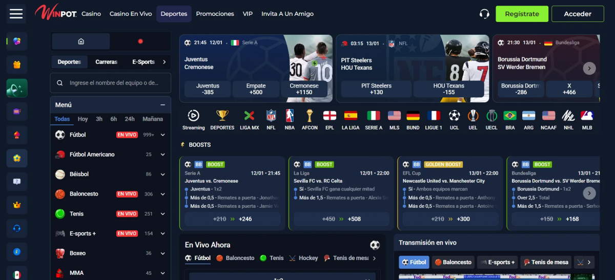 Casino Winpot deportes – plataforma de apuestas